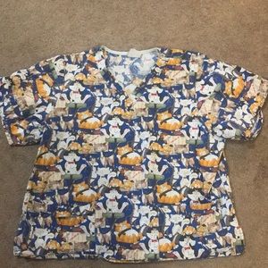 Cat scrub top